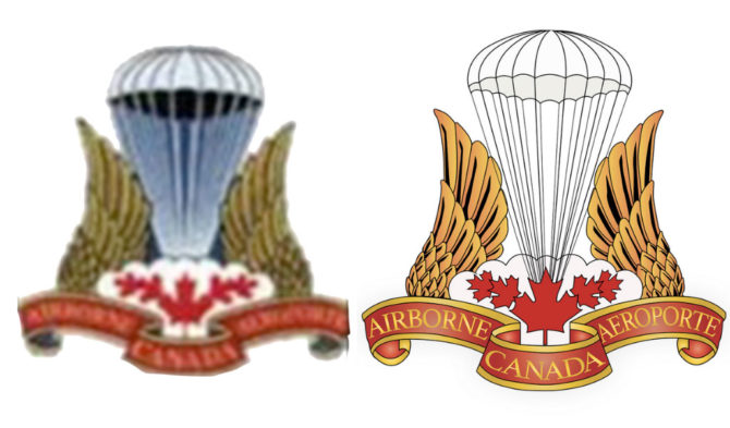 Royal Canadian Airborne Regiment before and after comparison