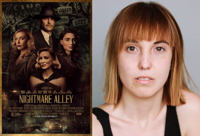 Acting for Film, TV and Theatre grad Kim Janveau in Nightmare Alley.