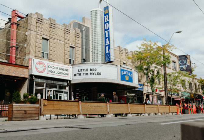 Little Bird marquee at the Royal Cinema in Toronto