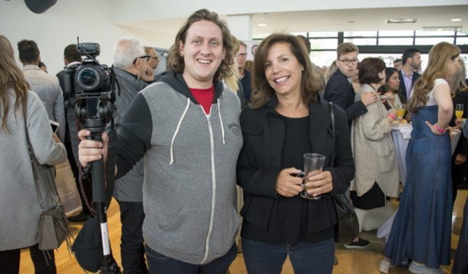 Paula Shneer at the Canadian Film Centre with Film Production alumnus Darcy Love