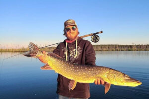 Aedan Dunning with trophy northern pike