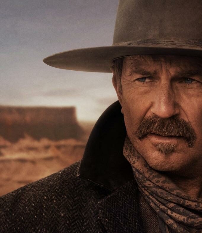 Close-up of Kevin Costner in Horizon: An American Saga - Chapter One.